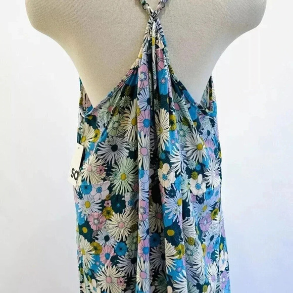 NWT SO GOODS FOR LIFE Juniors Sleeveless Halter Neck Floral Mini Dress Size XXL - Picture 8 of 10